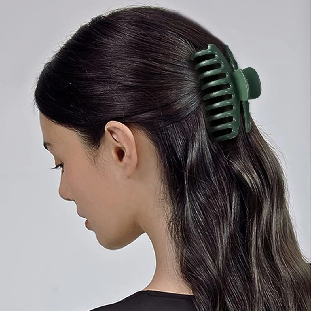 Orange Matte Hair Claw Clip