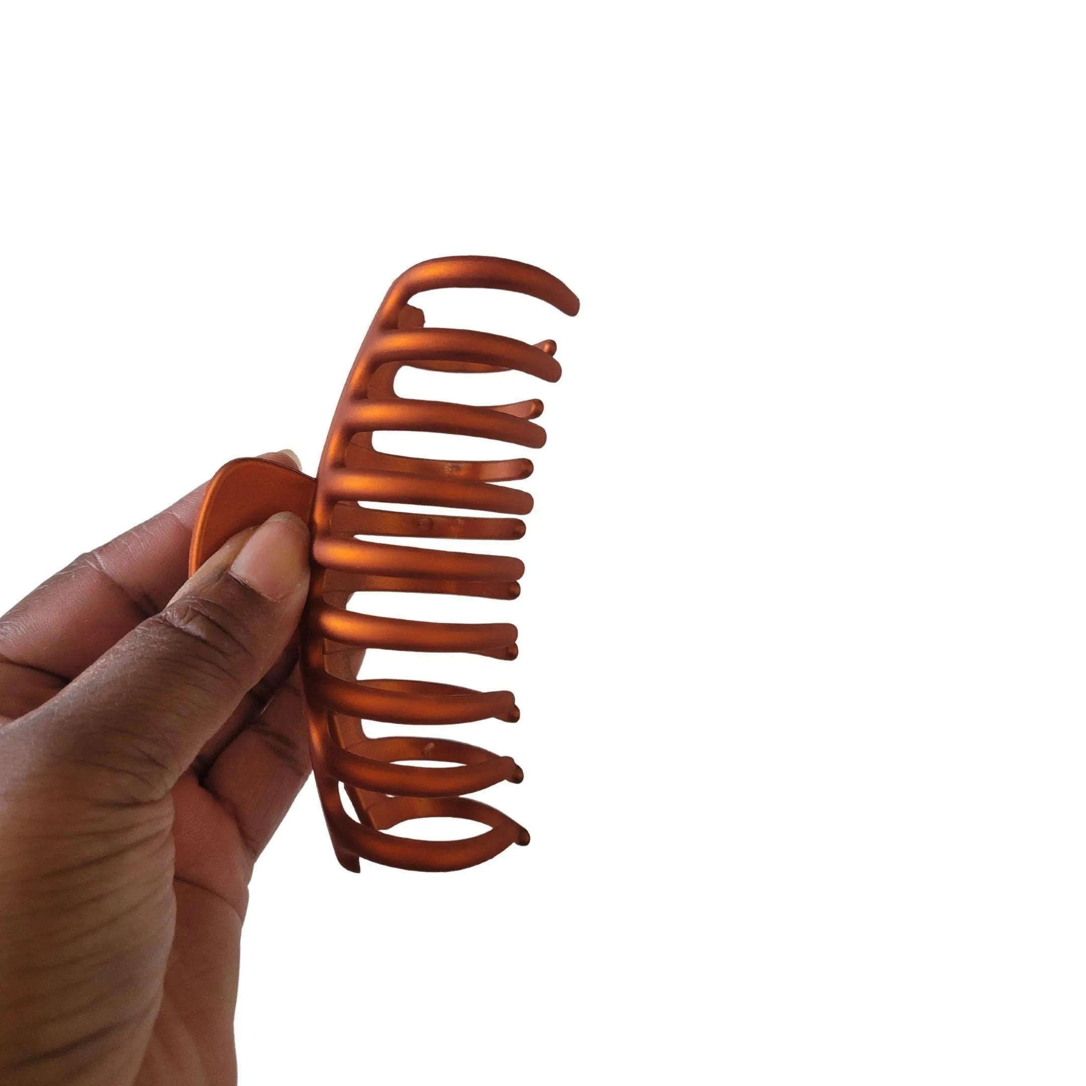 Orange Matte Hair Claw Clip
