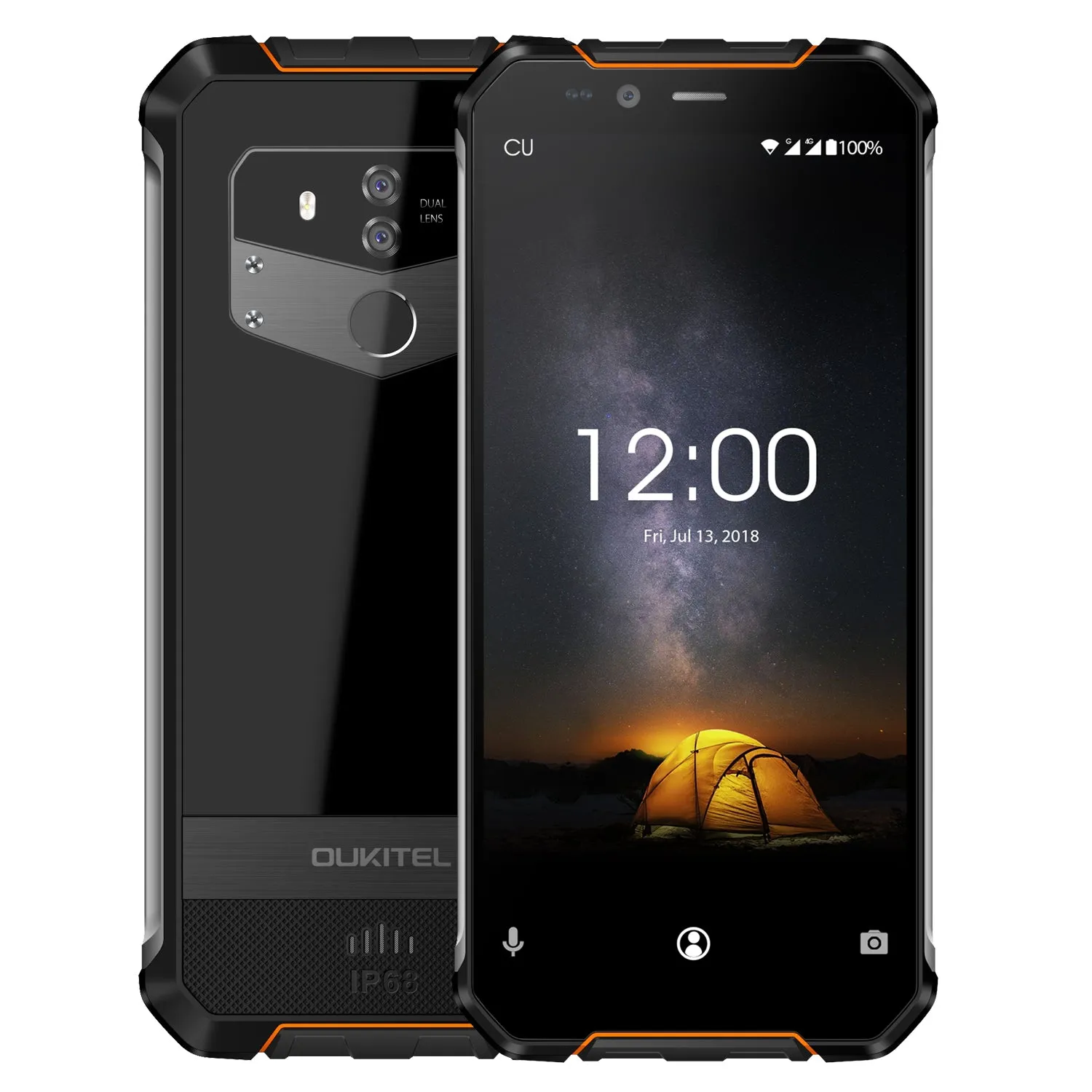 Orange Original OUKITEL WP1 4G Mobile Phone Android 8.1 4GB RAM 64GB ROM Octa Core IP68 Waterproof 5.5"" FHD Wireless Charging