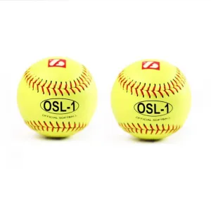 OSL-1 High competition softball, size 12", yellow, 2 pieces