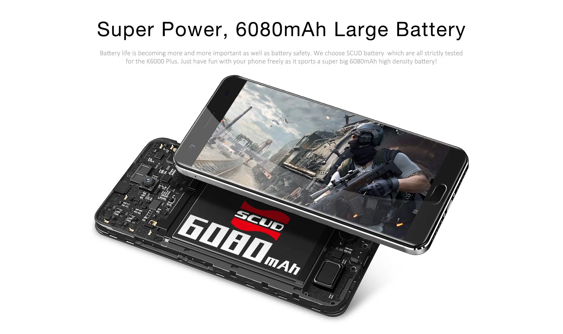 OUKITEL K6000 Plus 5.5 Inch MTK 6750T 4GB   64GB Black Smart Phone