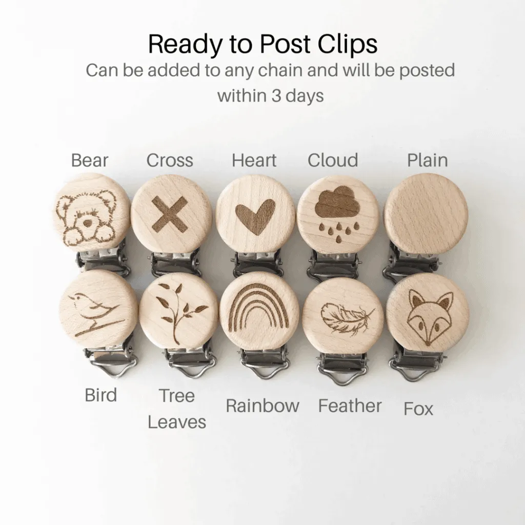 Our Little Helpers - Faux Leather Dummy Clip | Pinks & Blues