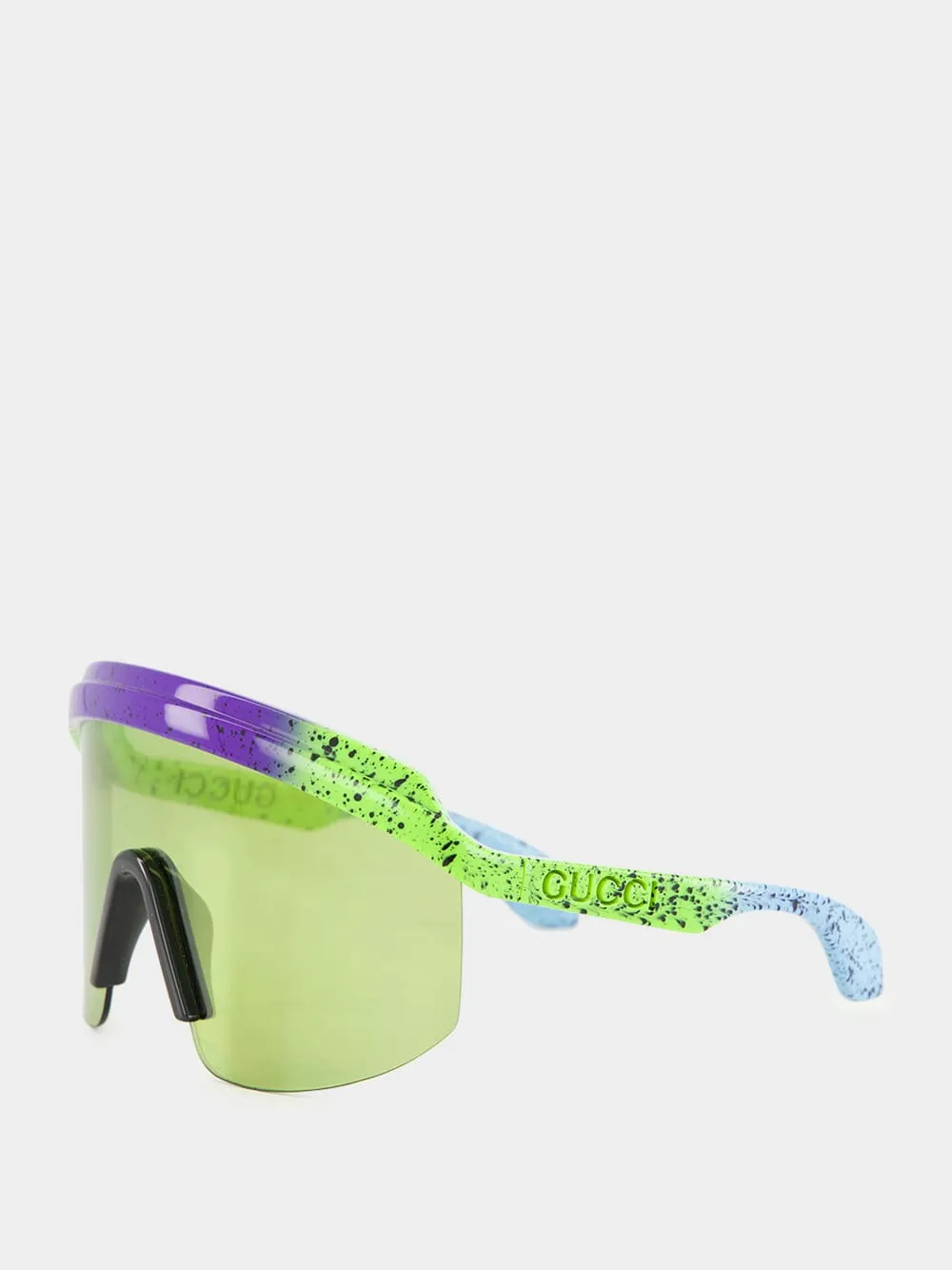 Oversize-Frame Logo-Embossed Sunglasses