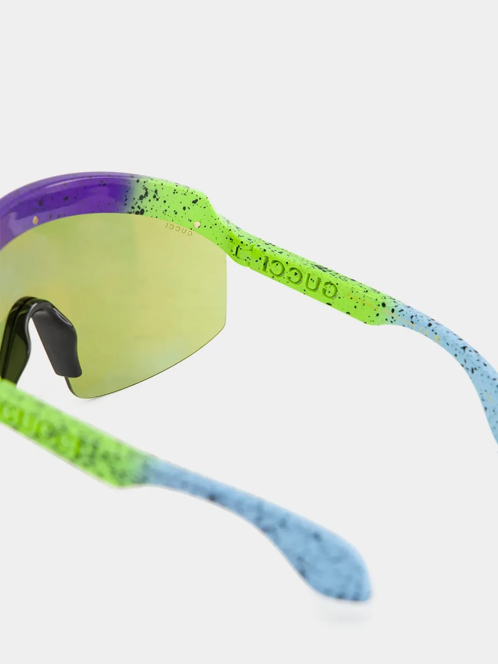 Oversize-Frame Logo-Embossed Sunglasses
