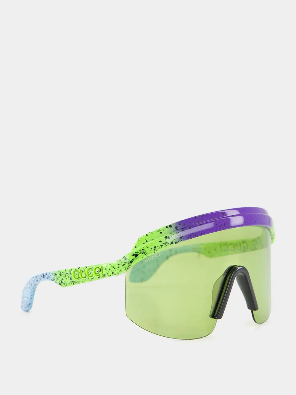 Oversize-Frame Logo-Embossed Sunglasses