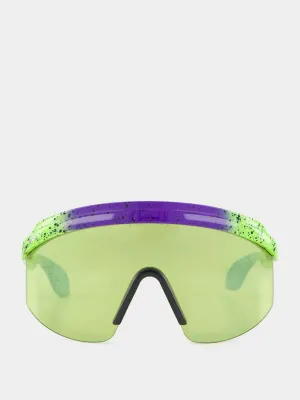 Oversize-Frame Logo-Embossed Sunglasses