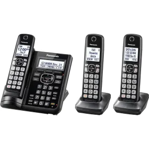 Panasonic KX-TGF543B DECT 6.0 1.93 GHz Cordless Phone - Black
