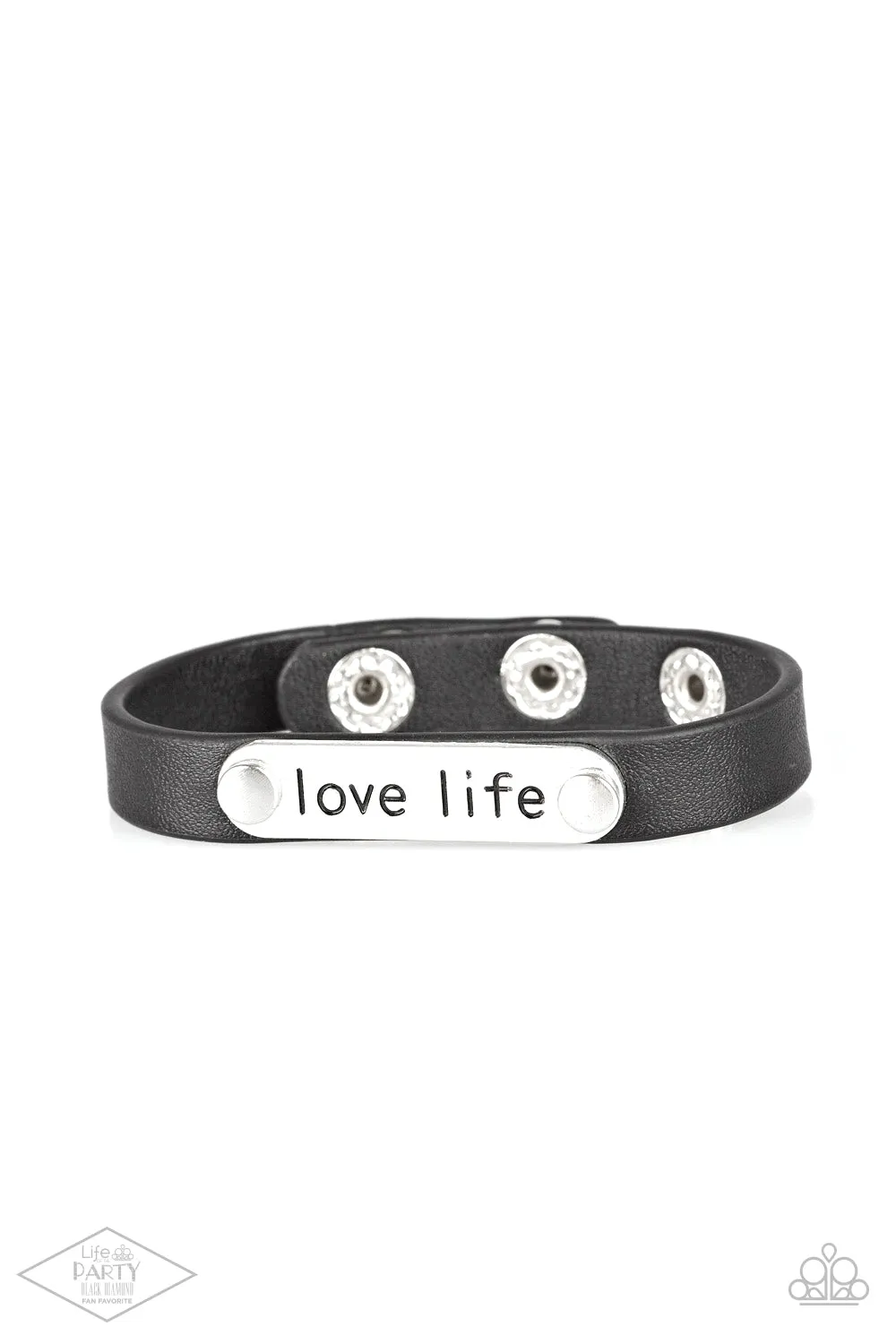 Paparazzi Love Life - Black Bracelet