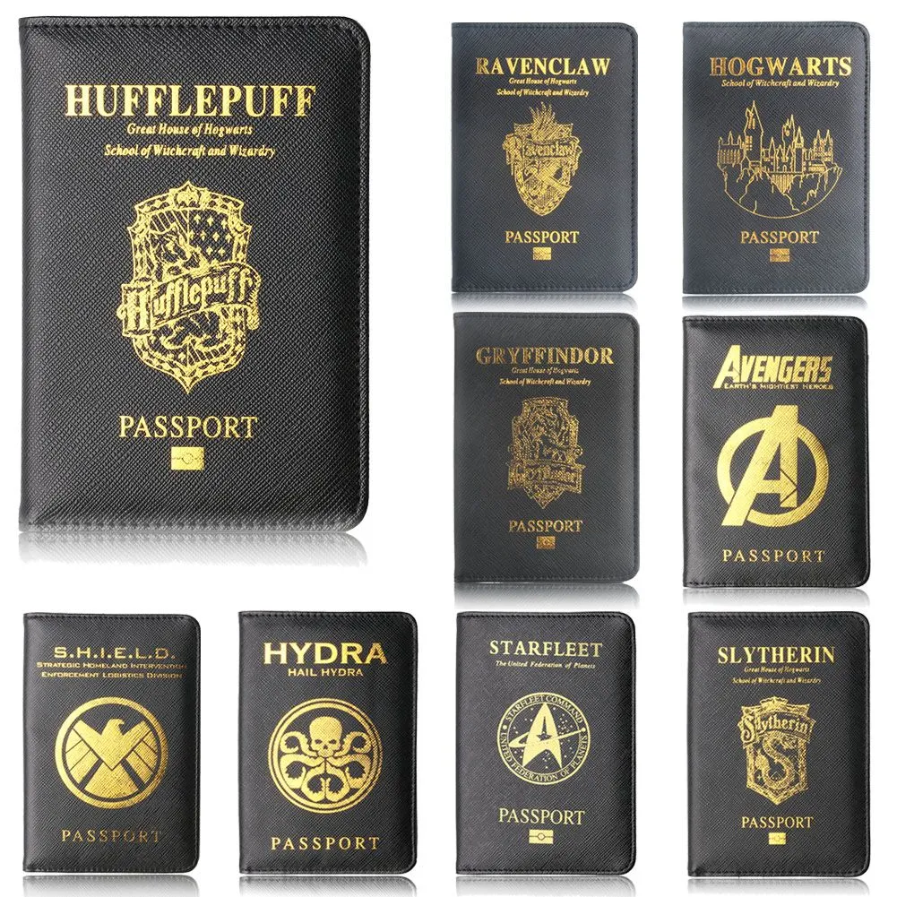 Passport Cover Harry Potter Travel Case Wallet Hogwarts Credit Card Case