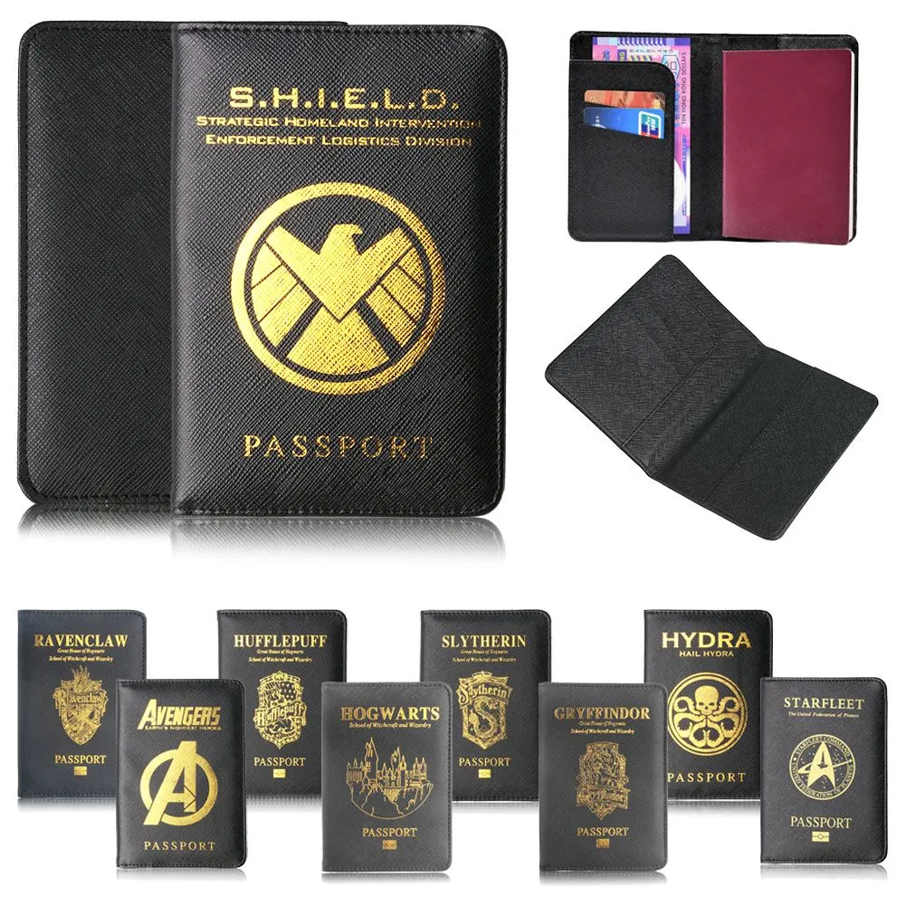 Passport Cover Harry Potter Travel Case Wallet Hogwarts Credit Card Case