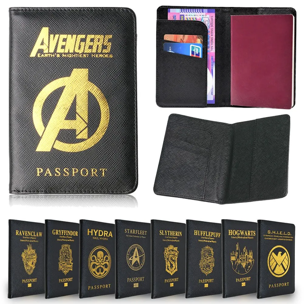 Passport Cover Harry Potter Travel Case Wallet Hogwarts Credit Card Case