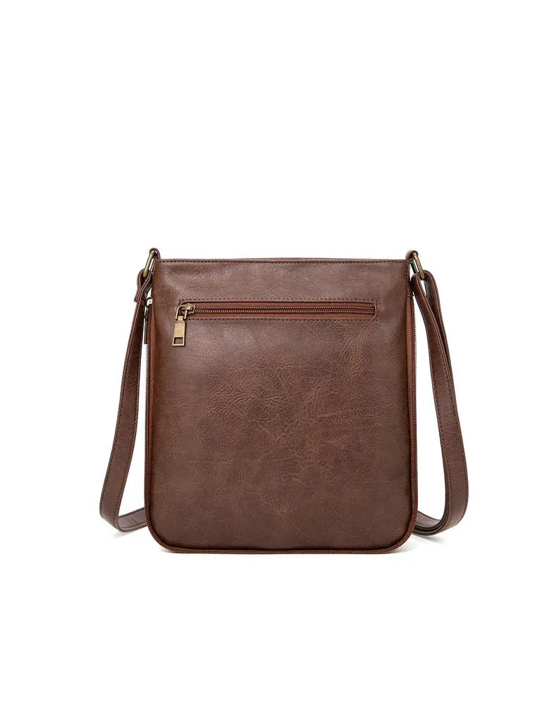 Patricia Vegan Expandable XBody Bag Choc