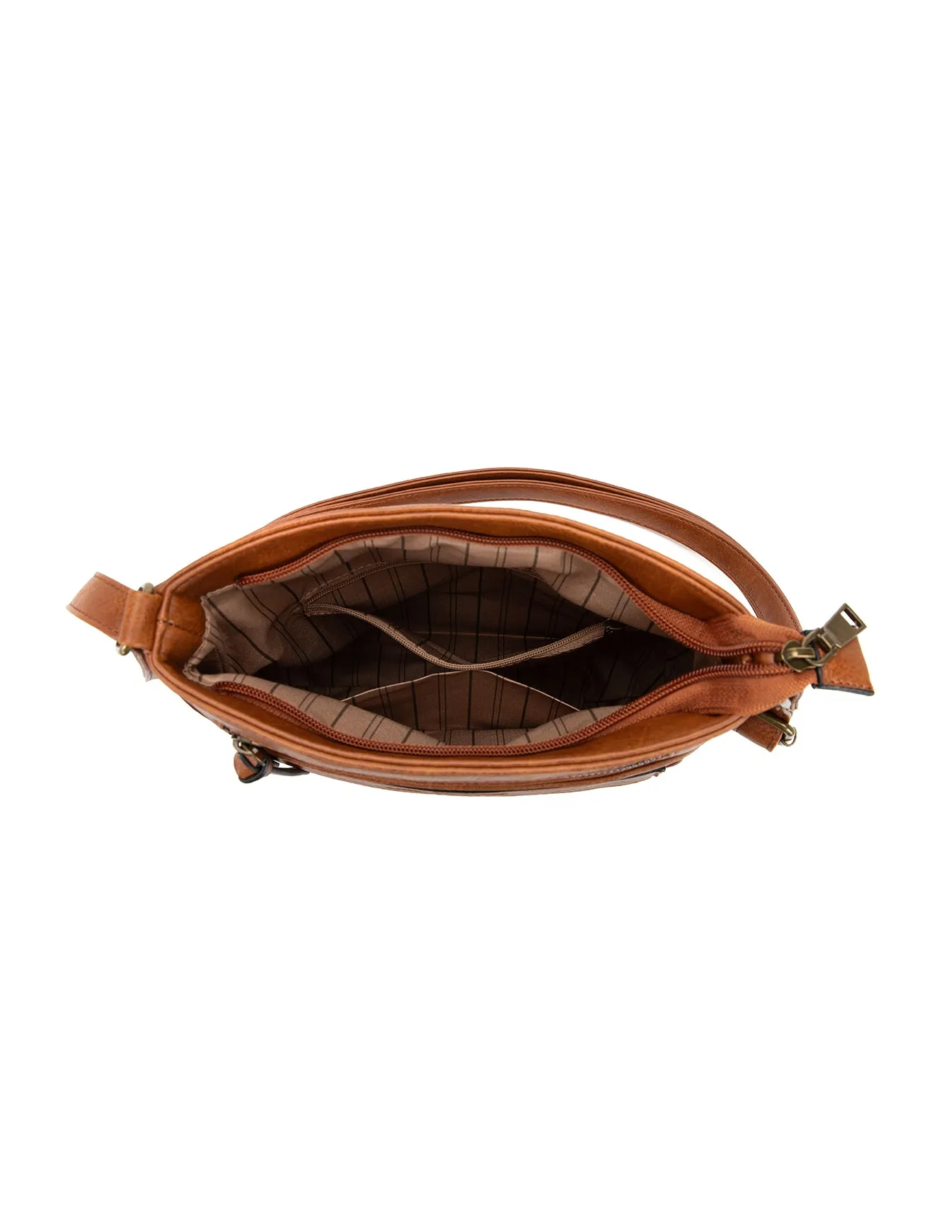 PATRICIA VEGAN EXPANDABLE XBODY BAG- XB-2356-TAN- NEW IN