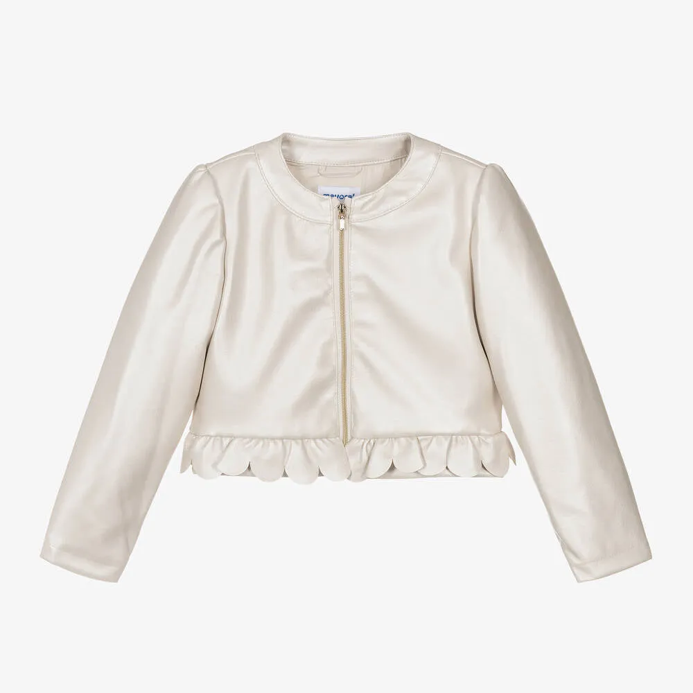 Pearlescent Faux Leather Jacket