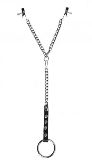 Penitentiary Nipple Clamps and Cockring Set