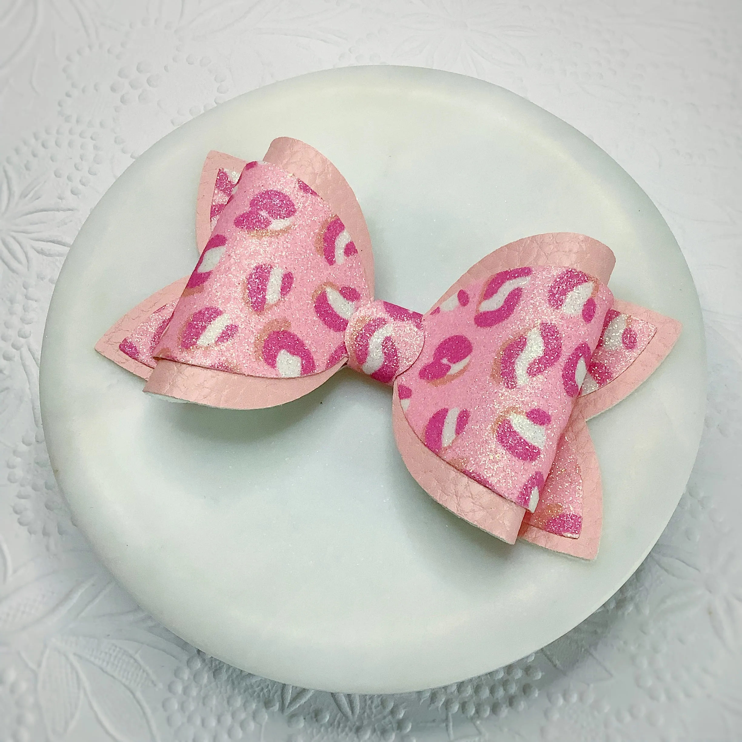 Pink Leopard Harper Bow