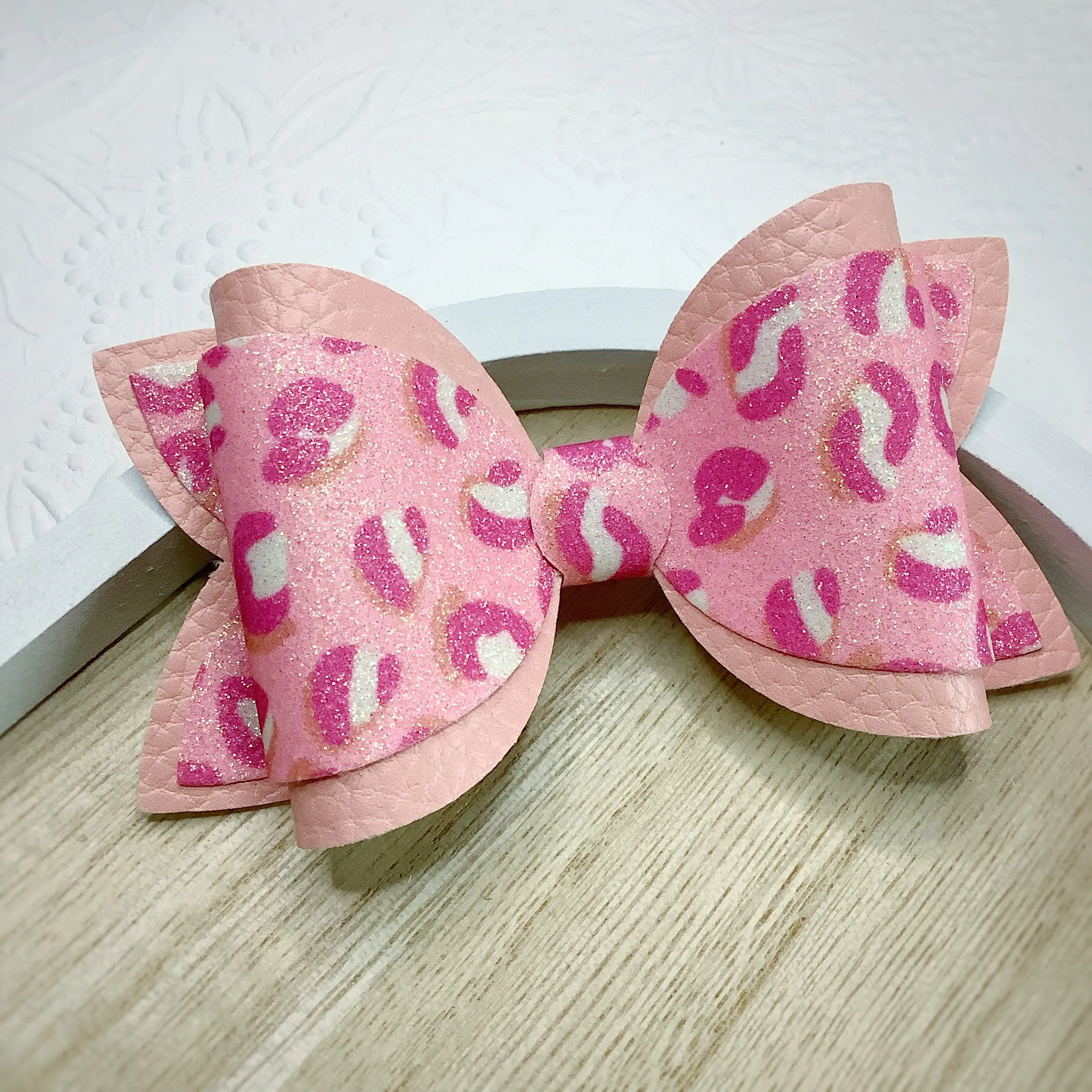 Pink Leopard Harper Bow