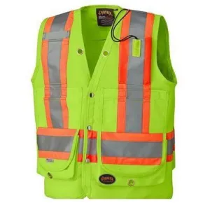 Pioneer 6696 Hi-Viz Surveyor's Safety Vest - Yellow