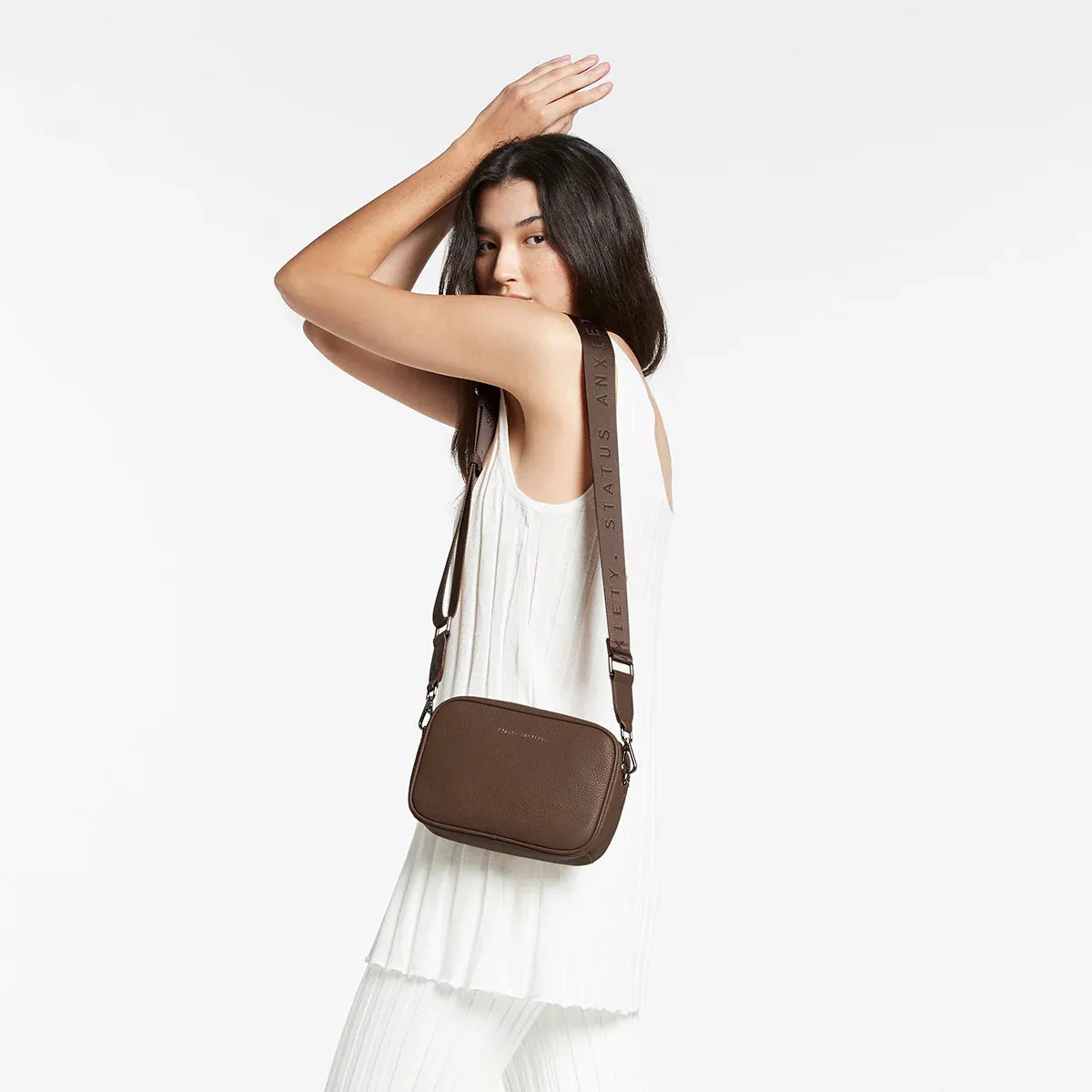 Plunder Bag with Webbed Strap | Cocoa Leather