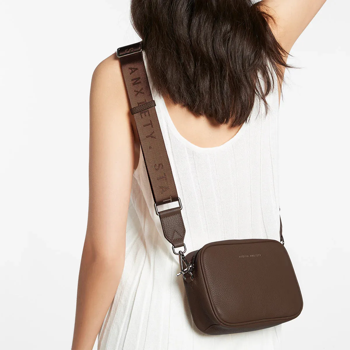 Plunder Bag with Webbed Strap | Cocoa Leather