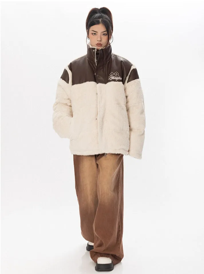 Plush Fur Pleather Jacket