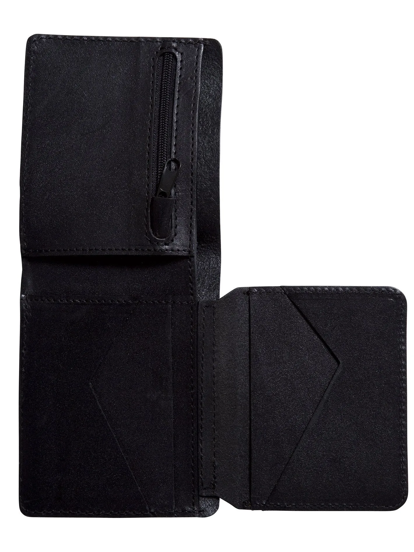 Portefeuille 3Fold Leather - Black