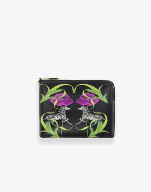 Printed Leather Clutch