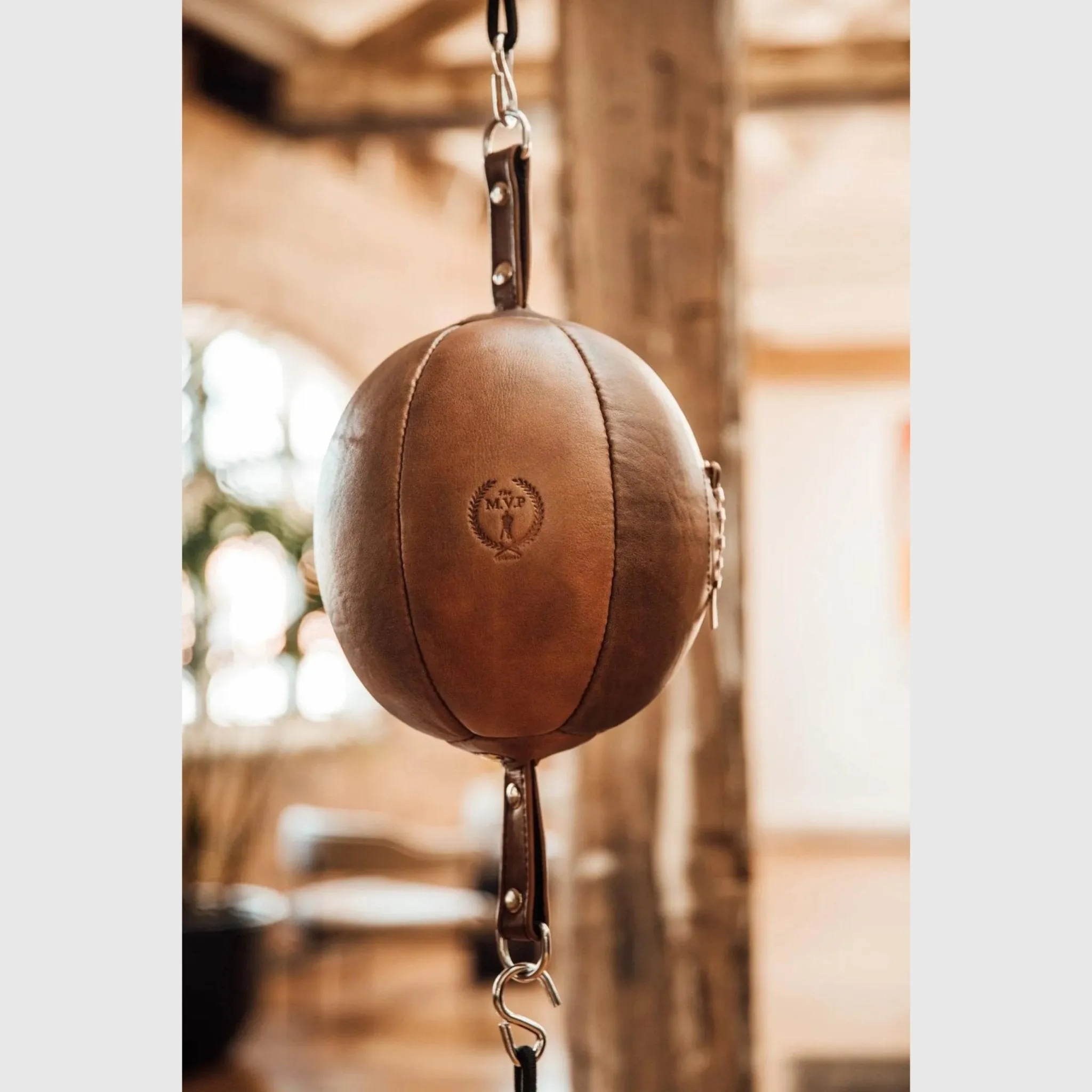 PRO Heritage Brown Leather Boxing Speed Ball, Double End
