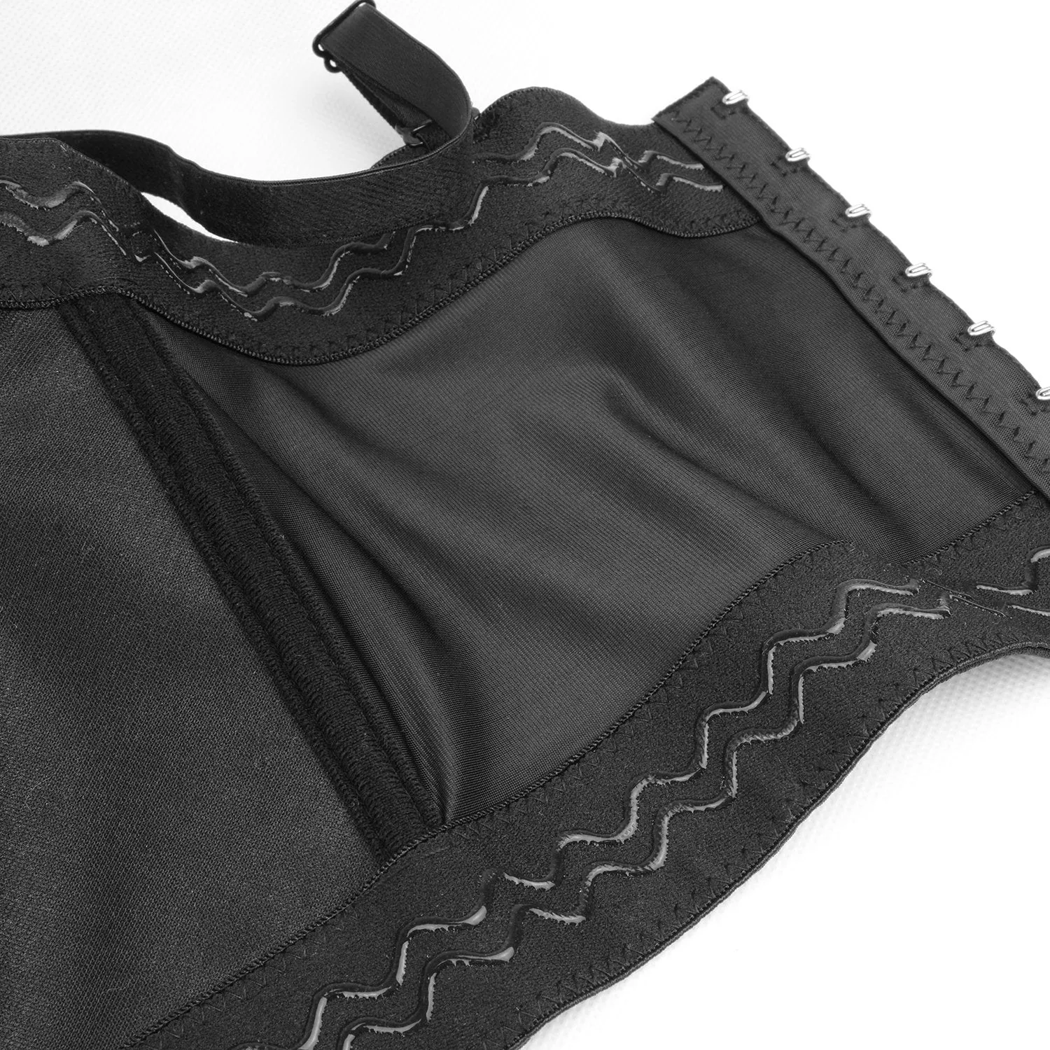 PU Leather Bustier Crop Top Gothic Punk Push Up Women's Corset Top Bra Gold