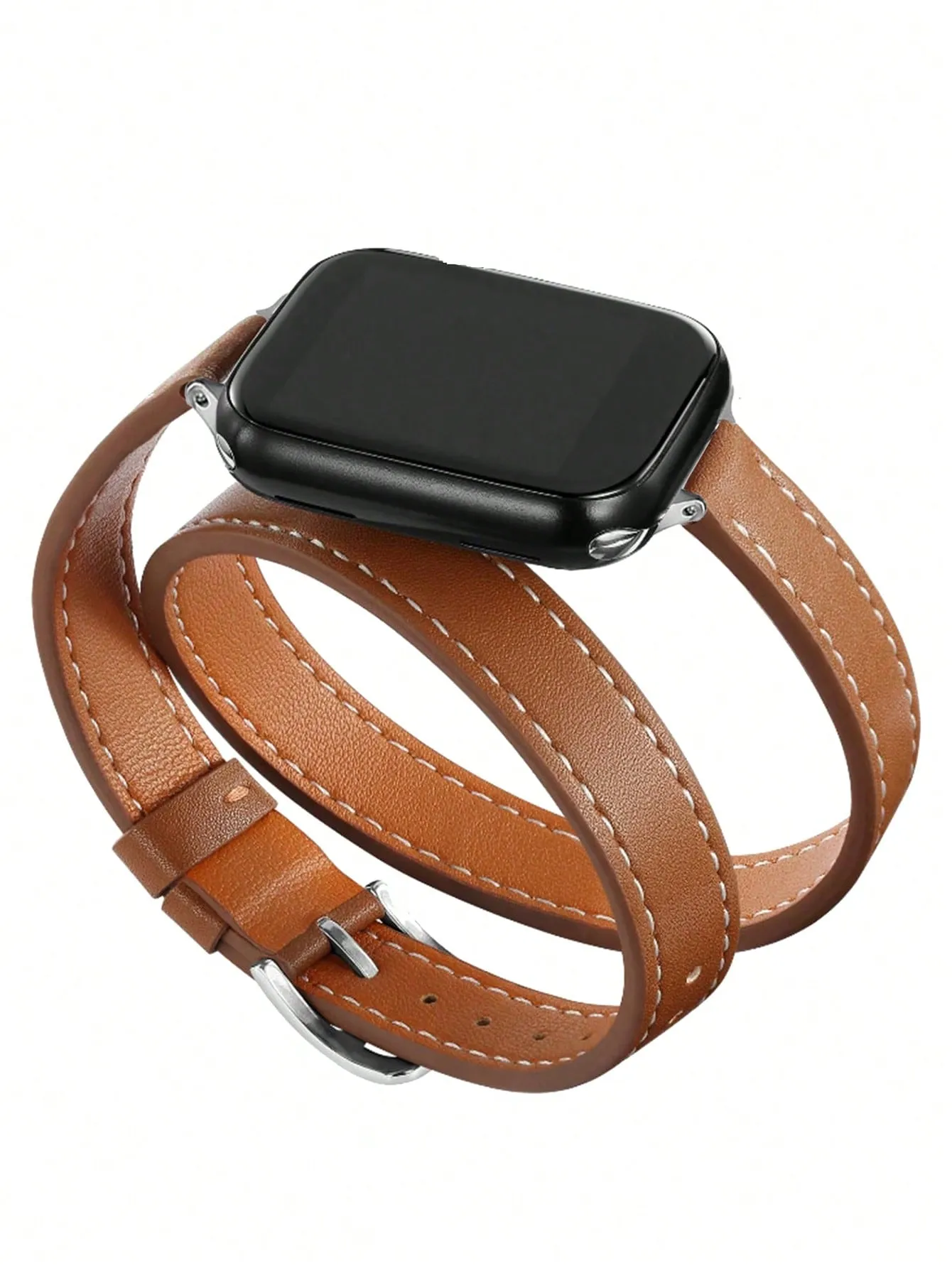 PU Leather Watchband - Brown