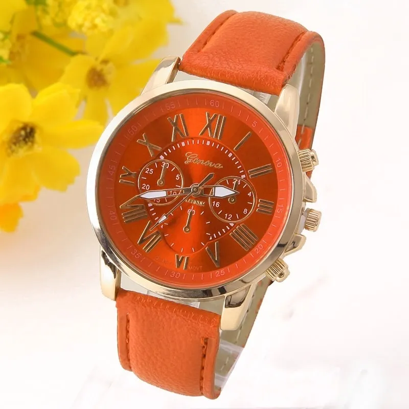 PU Leather Wristwatches