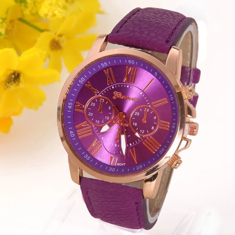 PU Leather Wristwatches