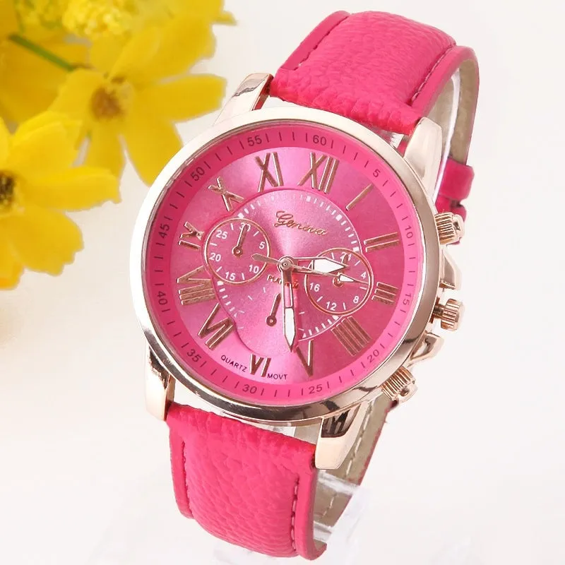 PU Leather Wristwatches