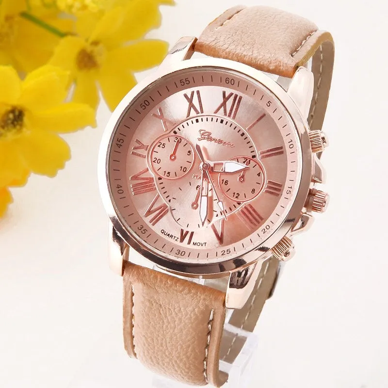 PU Leather Wristwatches