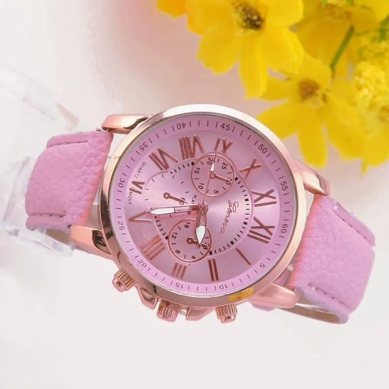 PU Leather Wristwatches