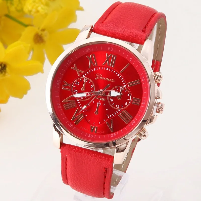 PU Leather Wristwatches