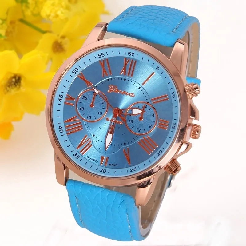 PU Leather Wristwatches
