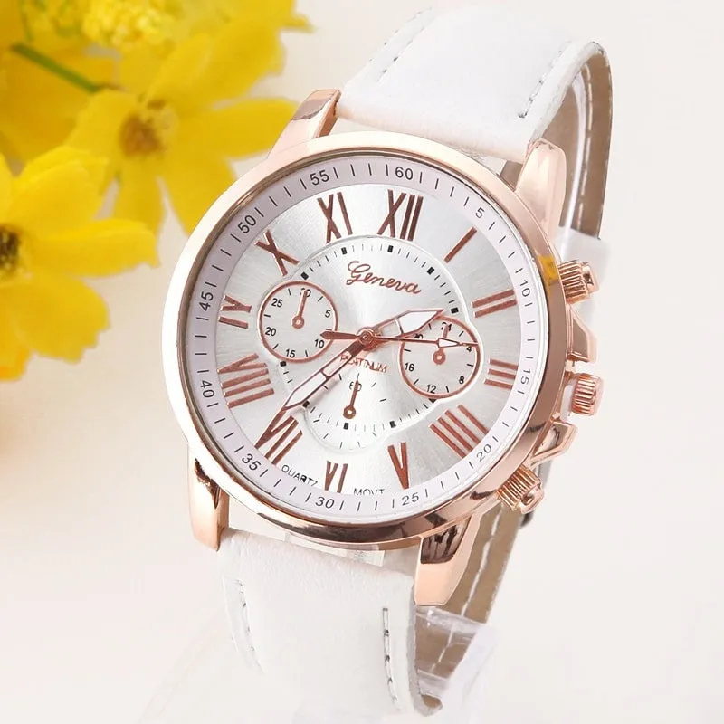 PU Leather Wristwatches