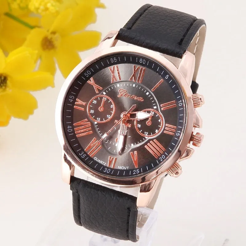PU Leather Wristwatches