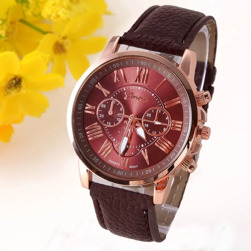 PU Leather Wristwatches