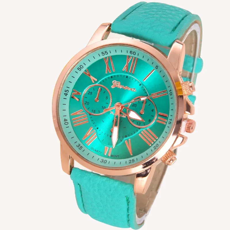 PU Leather Wristwatches