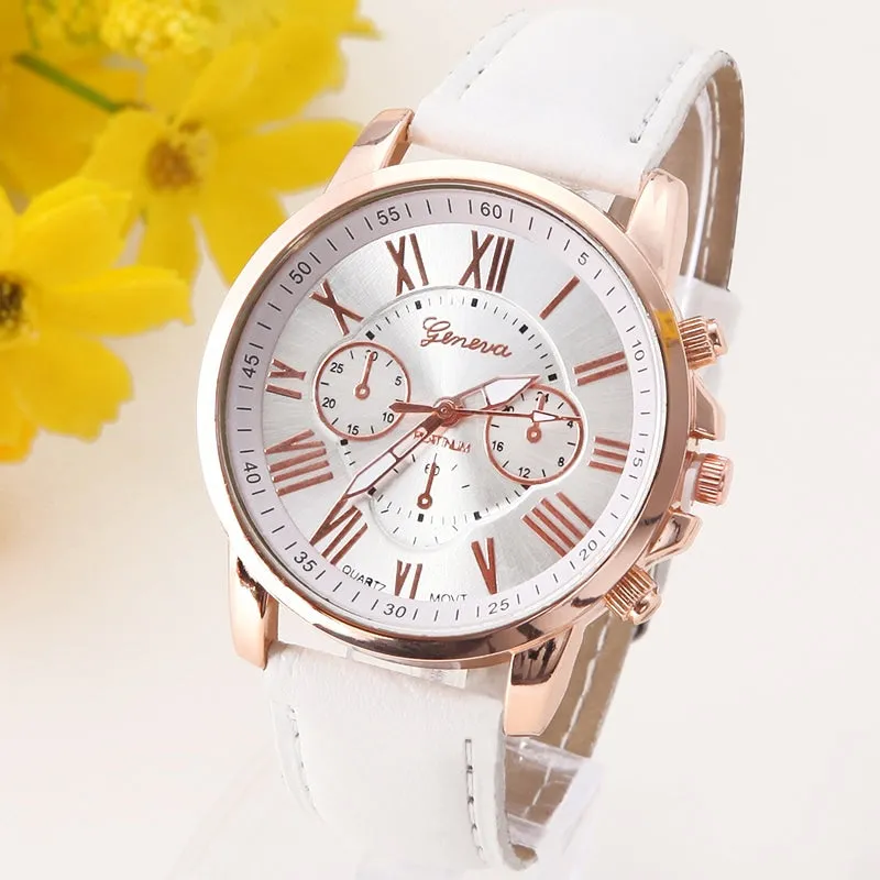 PU Leather Wristwatches