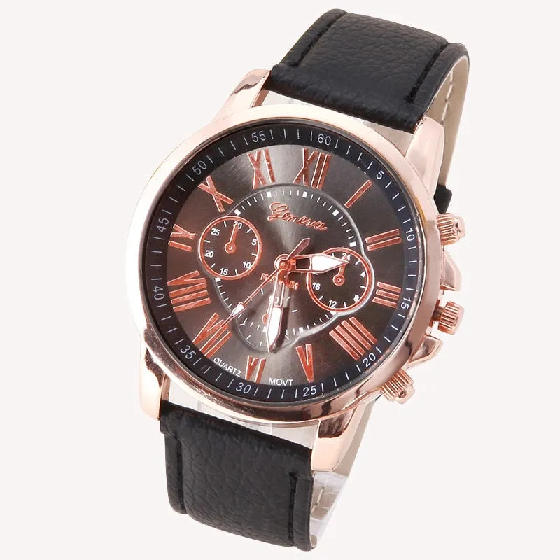 PU Leather Wristwatches