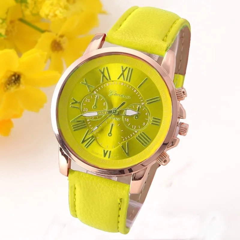 PU Leather Wristwatches
