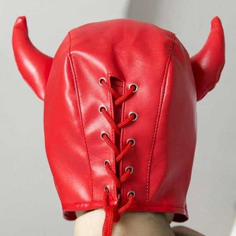 "Minotaurs" - Devil Mask Half Hood Harness ST8