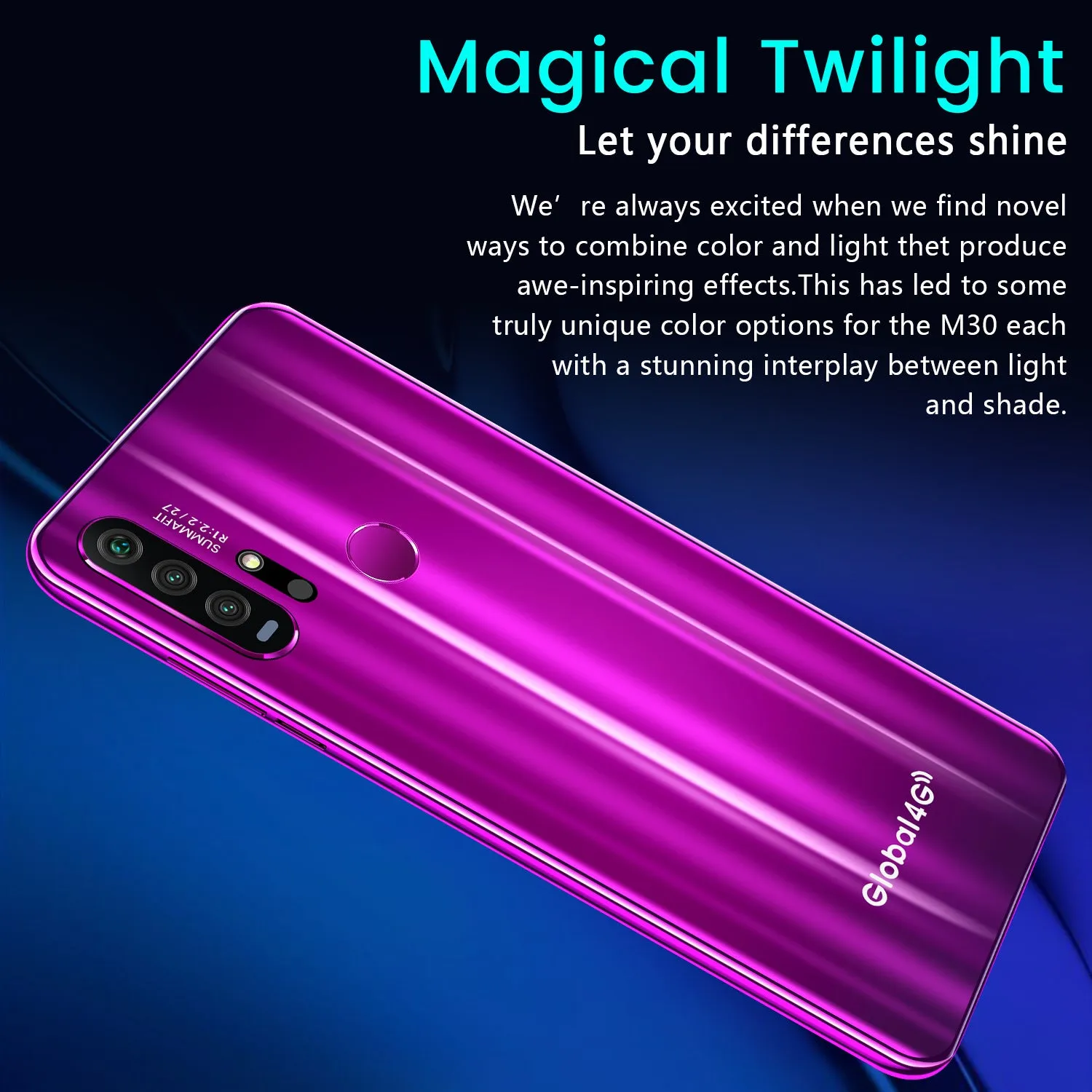 R30 pro Smart Phone 4G Network 3G   64g High Configuration Face Recognition Fingerprint Recognition Phone purple_British regulatory