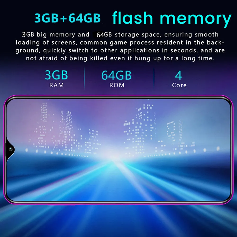 R30 pro Smart Phone 4G Network 3G   64g High Configuration Face Recognition Fingerprint Recognition Phone purple_British regulatory