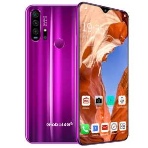 R30 pro Smart Phone 4G Network 3G   64g High Configuration Face Recognition Fingerprint Recognition Phone purple_British regulatory