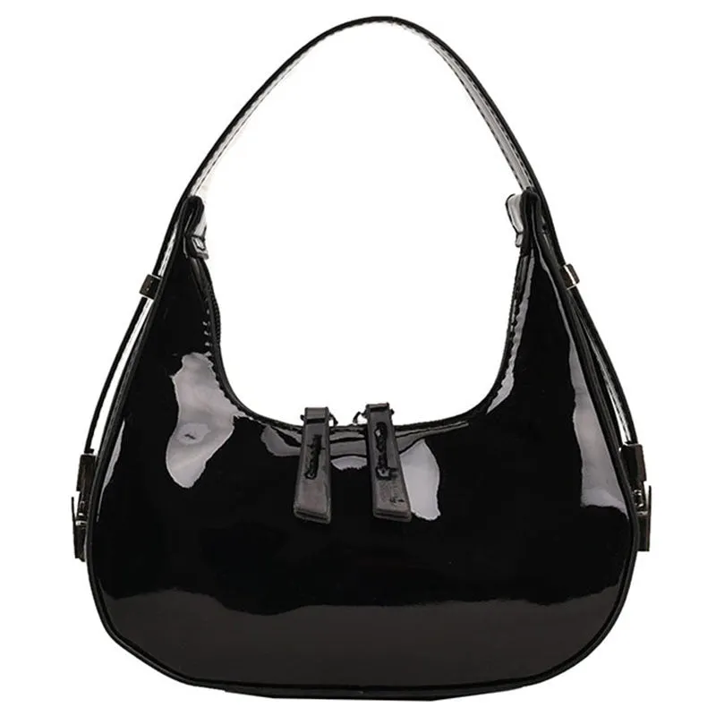 Radiant Faux Leather Shoulder Bag - Chic Underarm Elegance