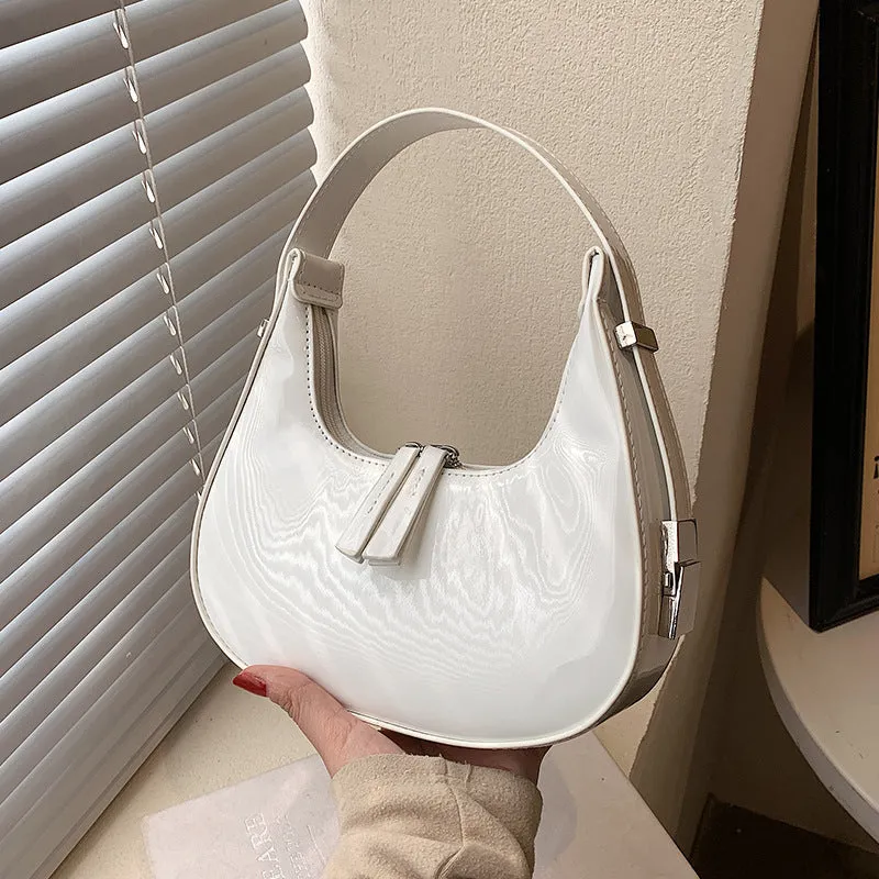Radiant Faux Leather Shoulder Bag - Chic Underarm Elegance